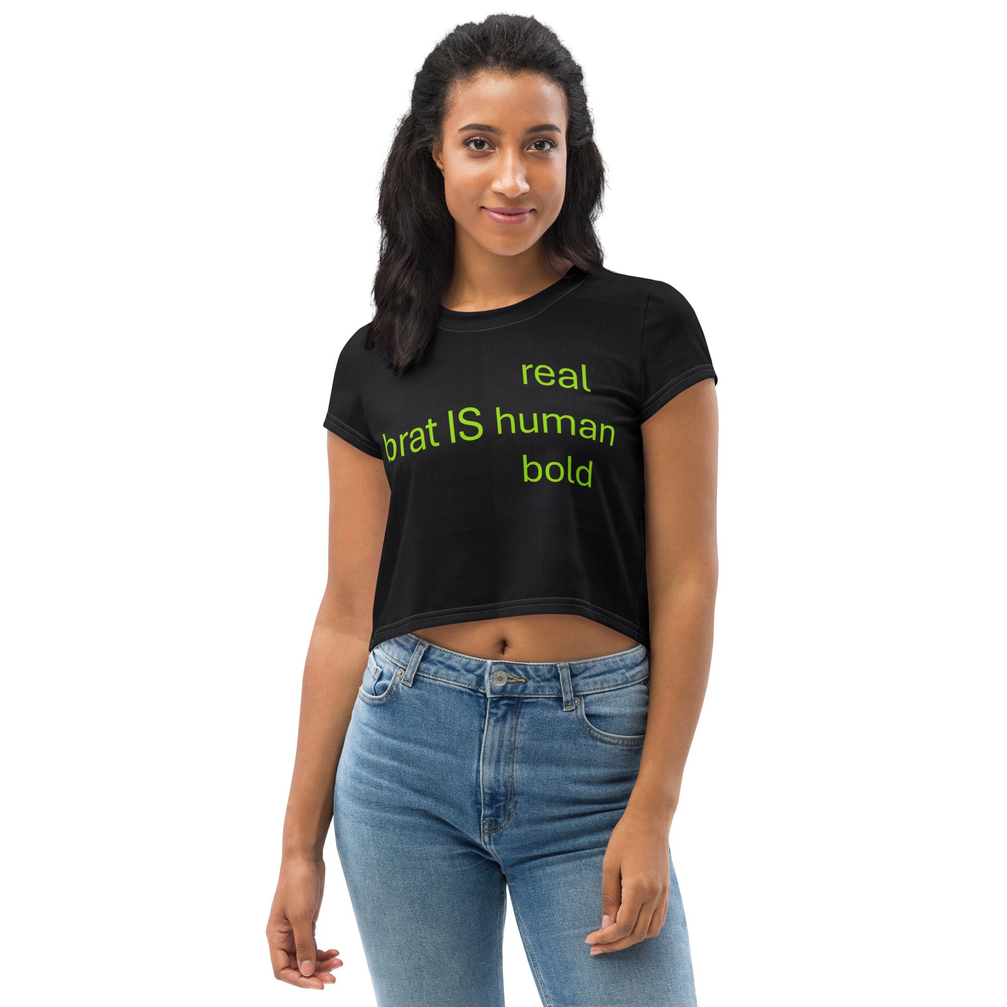 black-brat-green-crop-top-women-brat-is-real-fitness-top-streetwear-party-top-wickedyo_1_2 4